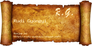 Rudi Gyöngyi névjegykártya